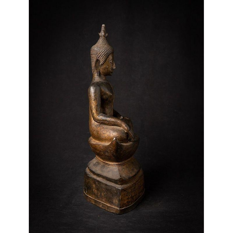 18th Century and Earlier 15th-16th Bronze Thai Lanna Buddha Statue from Thailand For Sale