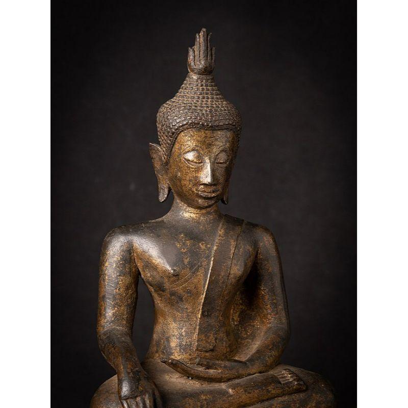 15th-16th Bronze Thai Lanna Buddha Statue from Thailand For Sale 2