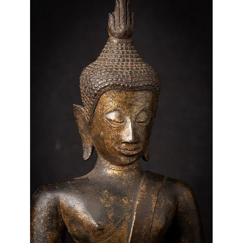 15th-16th Bronze Thai Lanna Buddha Statue from Thailand For Sale 3
