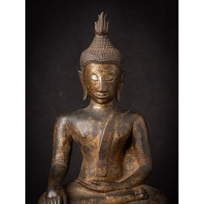 15th-16th Bronze Thai Lanna Buddha Statue from Thailand For Sale 4