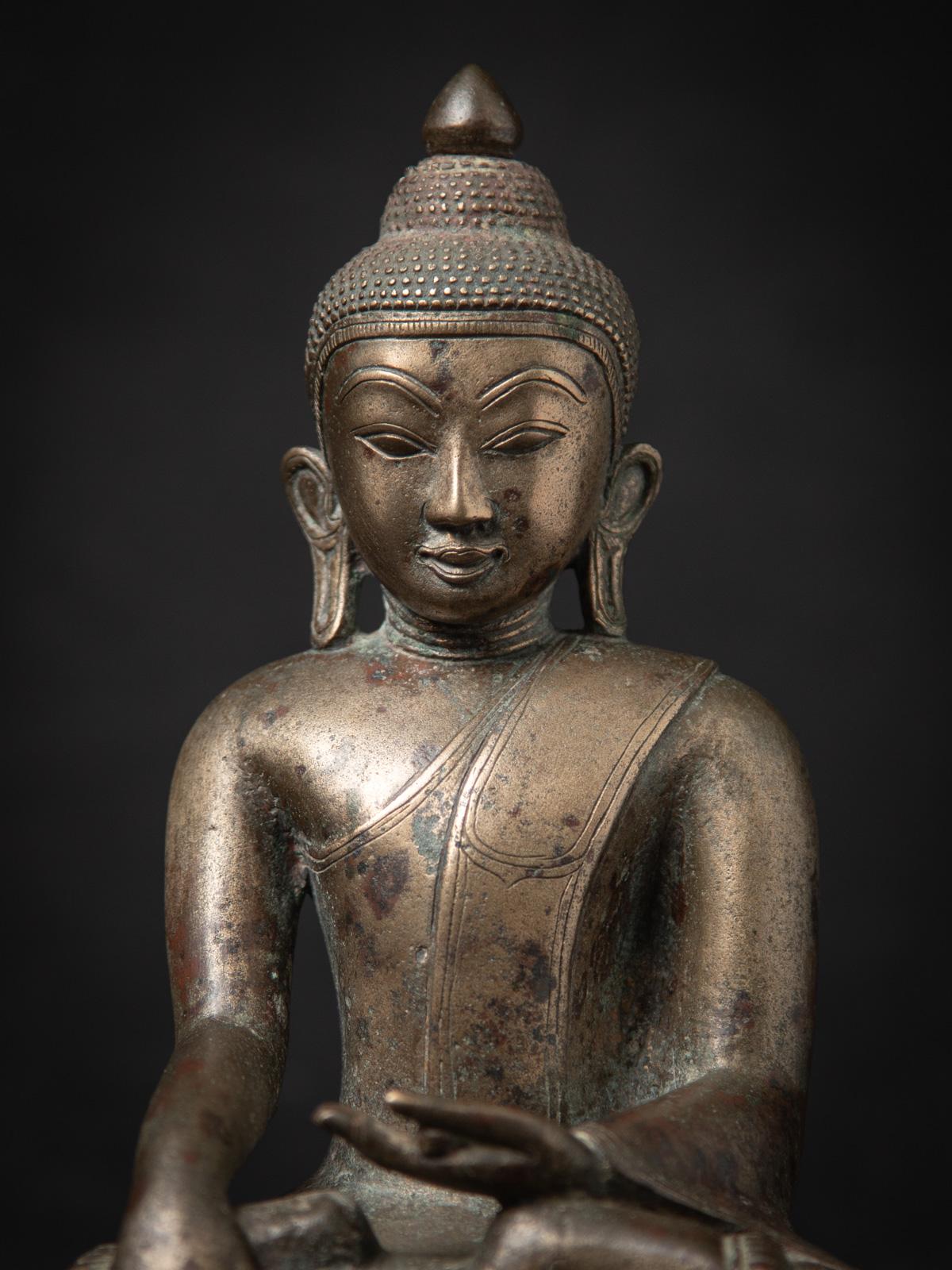 15-16e siècle Bouddha Ava de Birmanie en bronze ancien 4