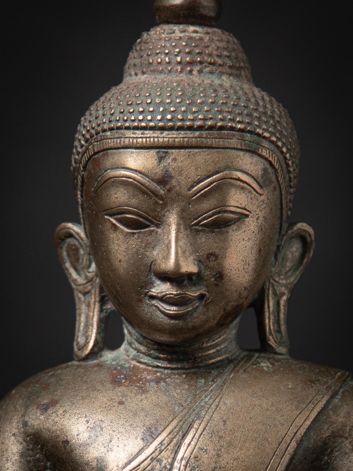 15-16e siècle Bouddha Ava de Birmanie en bronze ancien 5