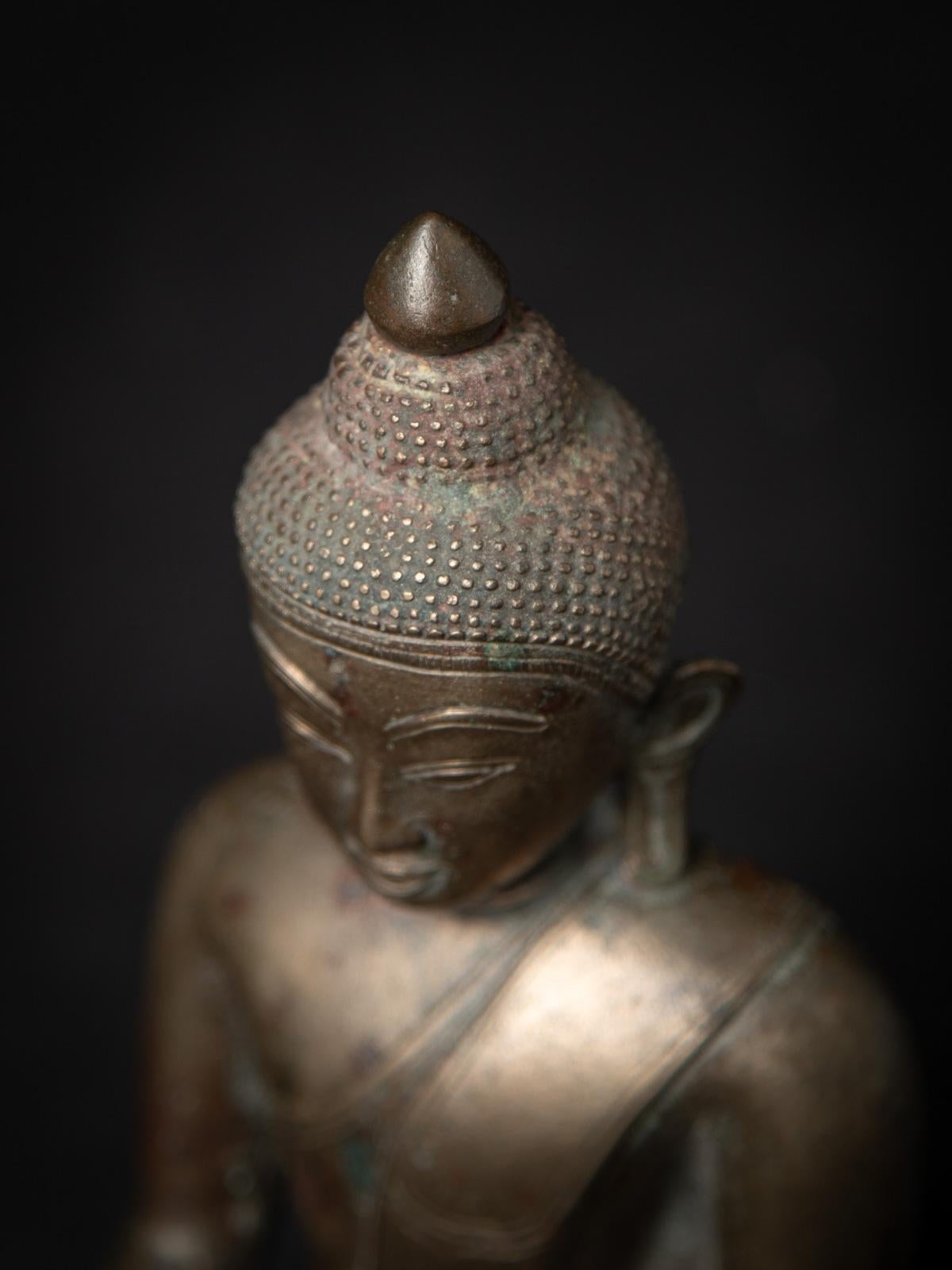 15-16e siècle Bouddha Ava de Birmanie en bronze ancien 9