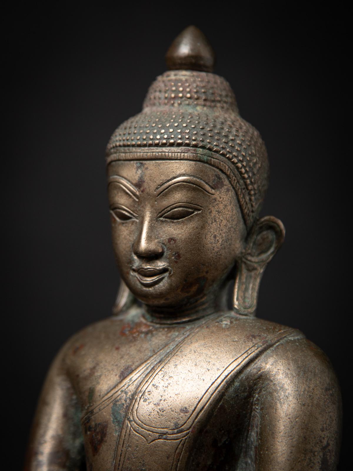 15-16e siècle Bouddha Ava de Birmanie en bronze ancien 10