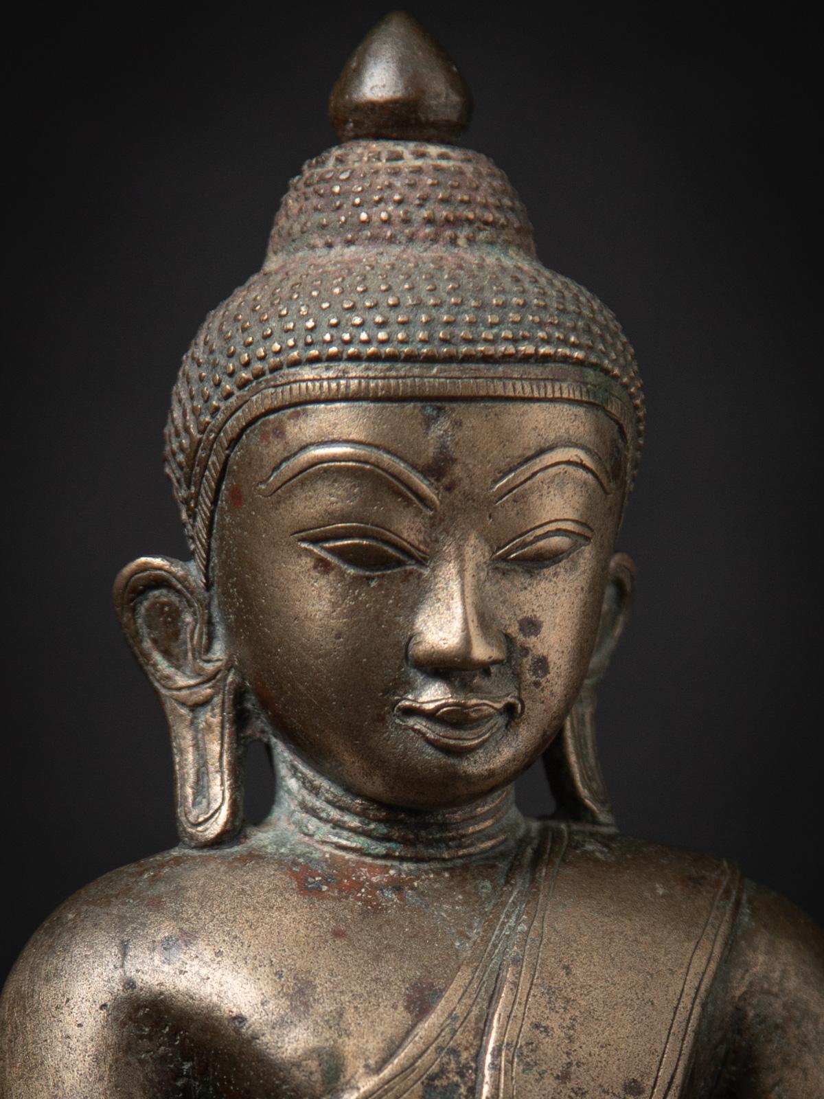 15-16e siècle Bouddha Ava de Birmanie en bronze ancien 3