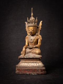 15-16th century Antique bronze Burmese Buddha statue from Burma