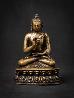 15-16. Jahrhundert Seltener antiker tibetischer Amoghasiddhi-Buddha aus Bronze aus Tibet