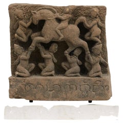 15-16th Century Sandstone Sculpture of the the Great Renunciation