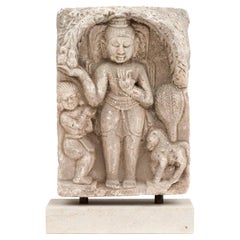 15-16th Century Sandstone Standing Buddha Sculpture