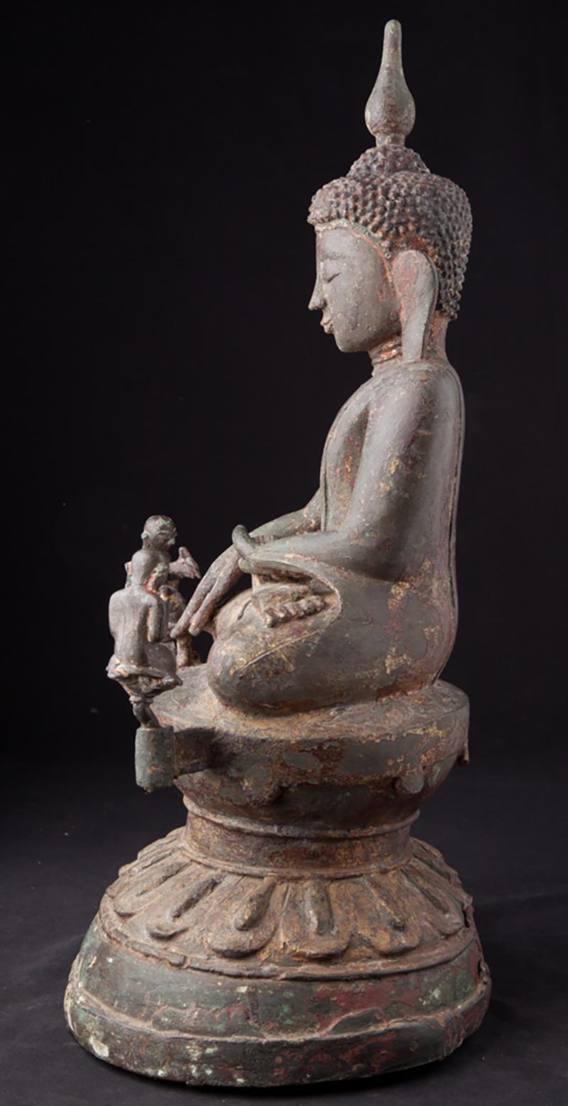 Burmese 15-16th century special bronze Ava Buddha statue from Burma - Original Buddhas For Sale