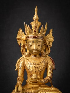 15-16th century Very special antique bronze Arakan Buddha statue from Burma