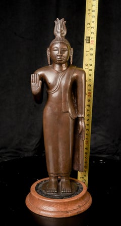 15-18thC Sri Lankan Divided Kingdom/Kandy Bronze-Very Special Buddha, 10293