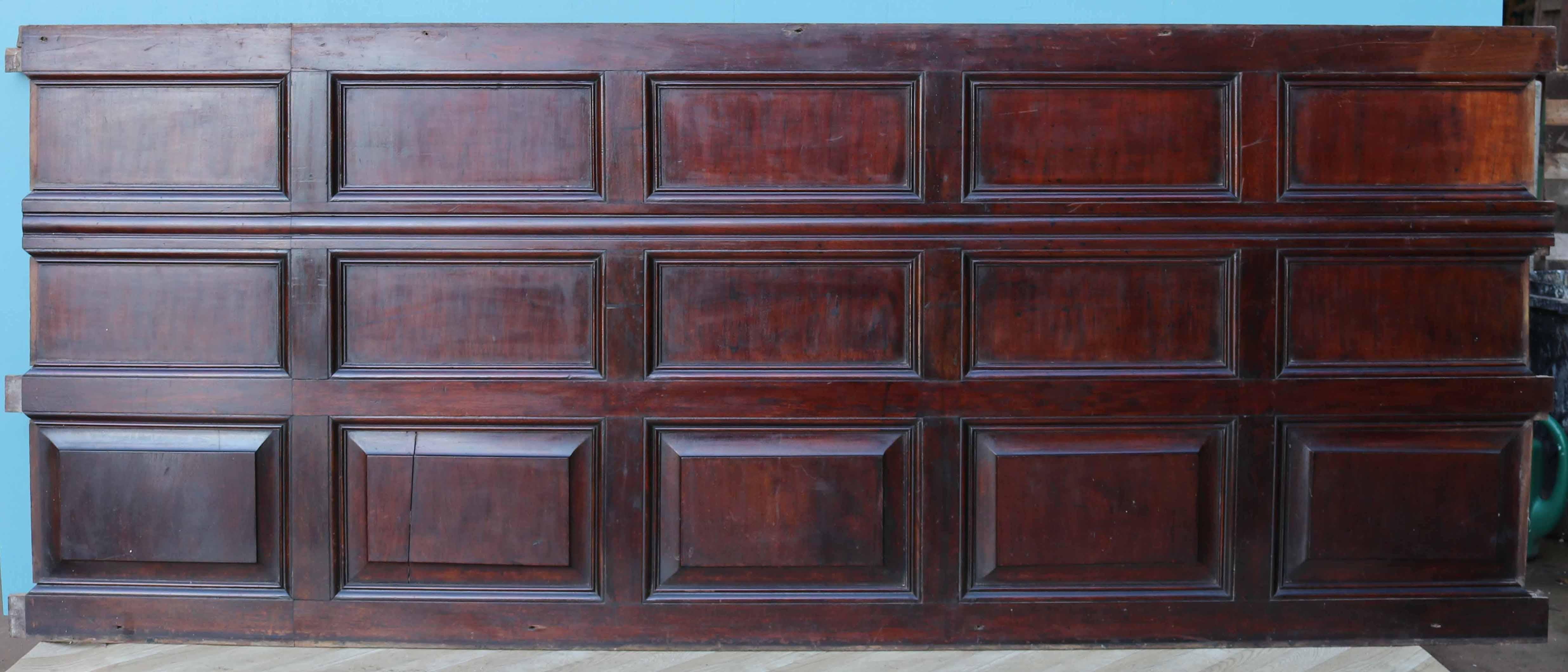 mahogany wall paneling