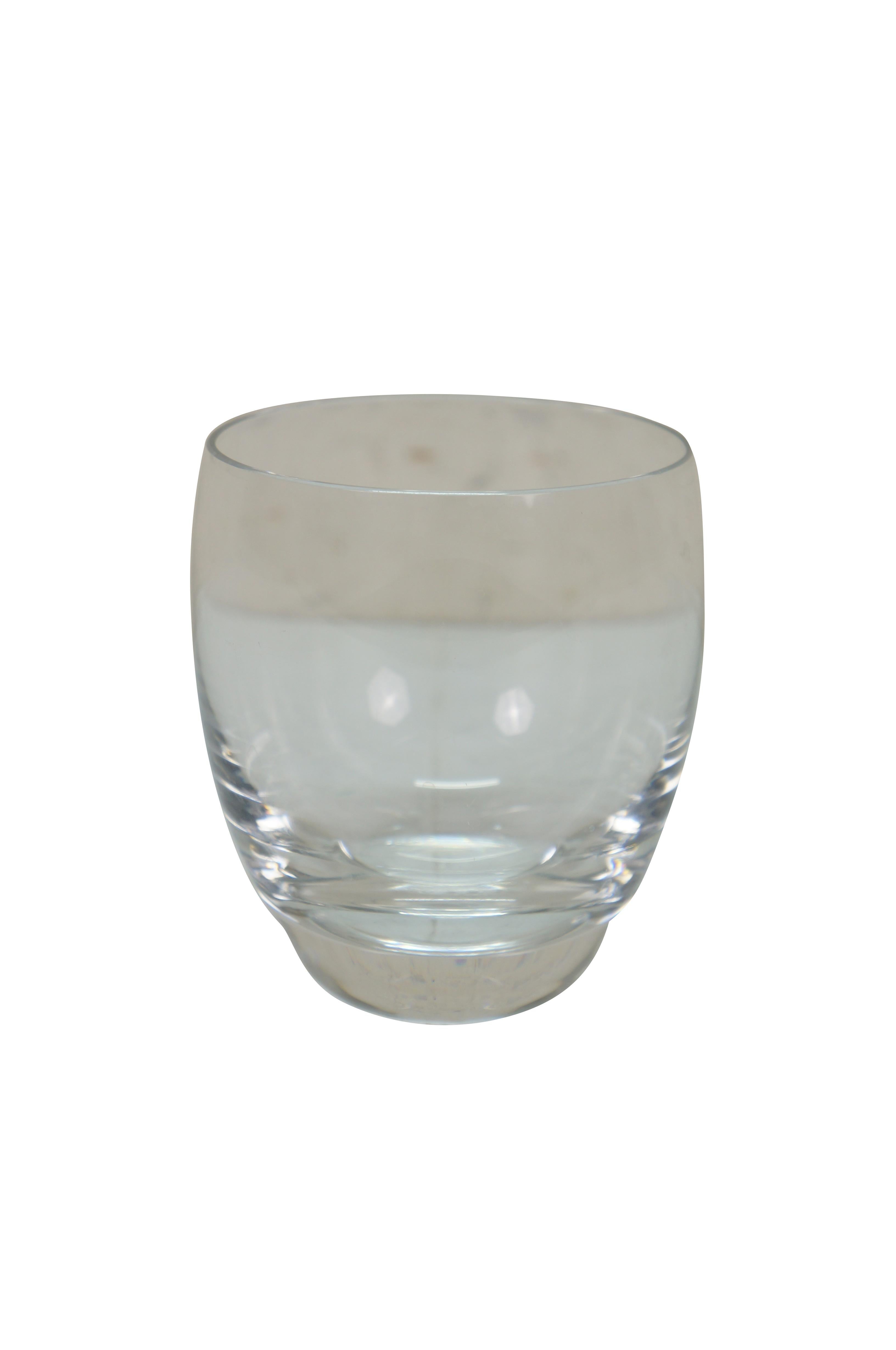 Set of 15 Baccarat Perfection clear crystal 8 oz barrel shaped flat tumblers / wine / old fashioned glasses. Made in France. Discontinued.

Dimensions:
3.5