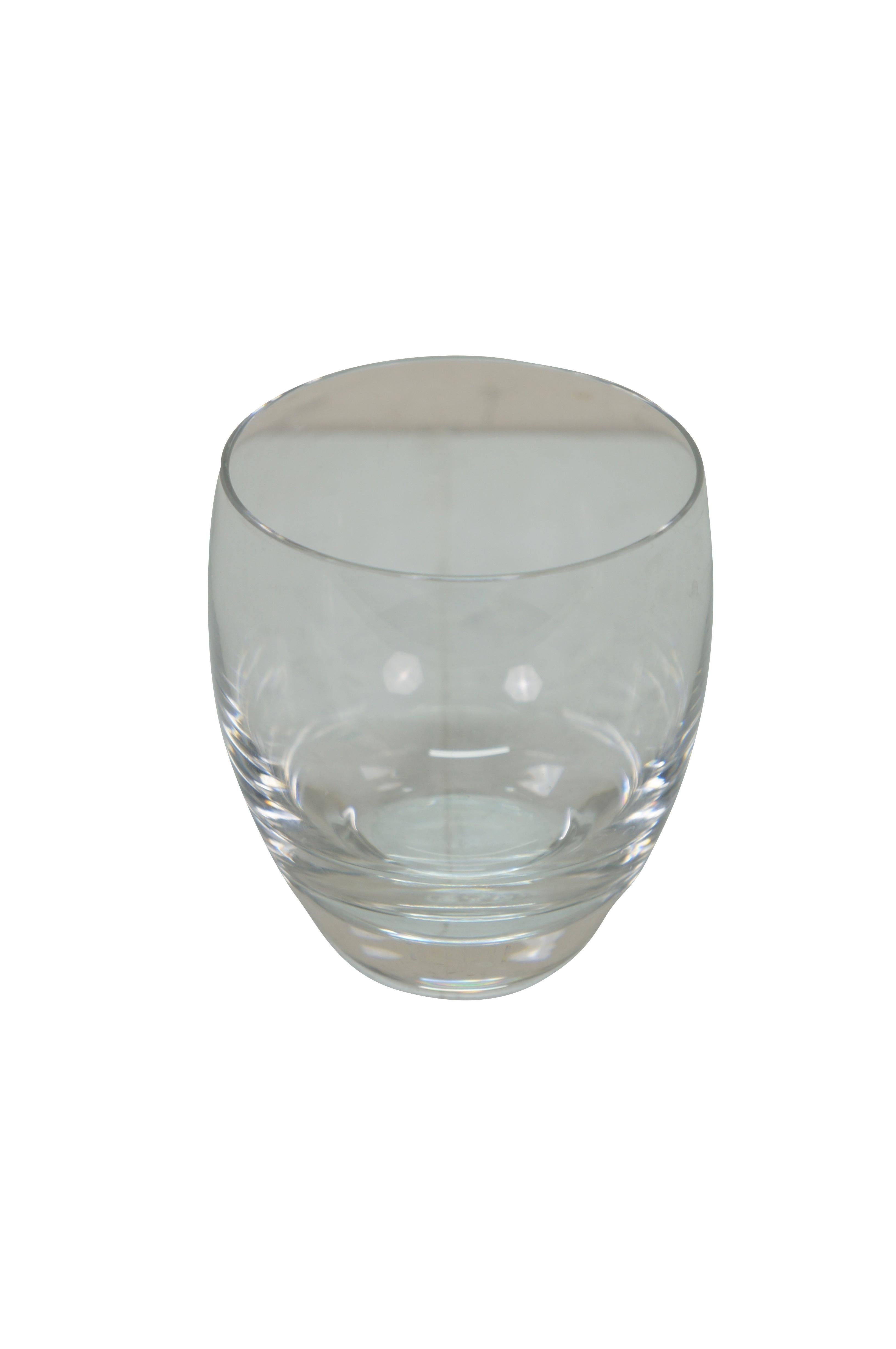 Modern 15 Baccarat Crystal Perfection Barrel Shape Flat Old Fashioned Tumblers 8oz For Sale