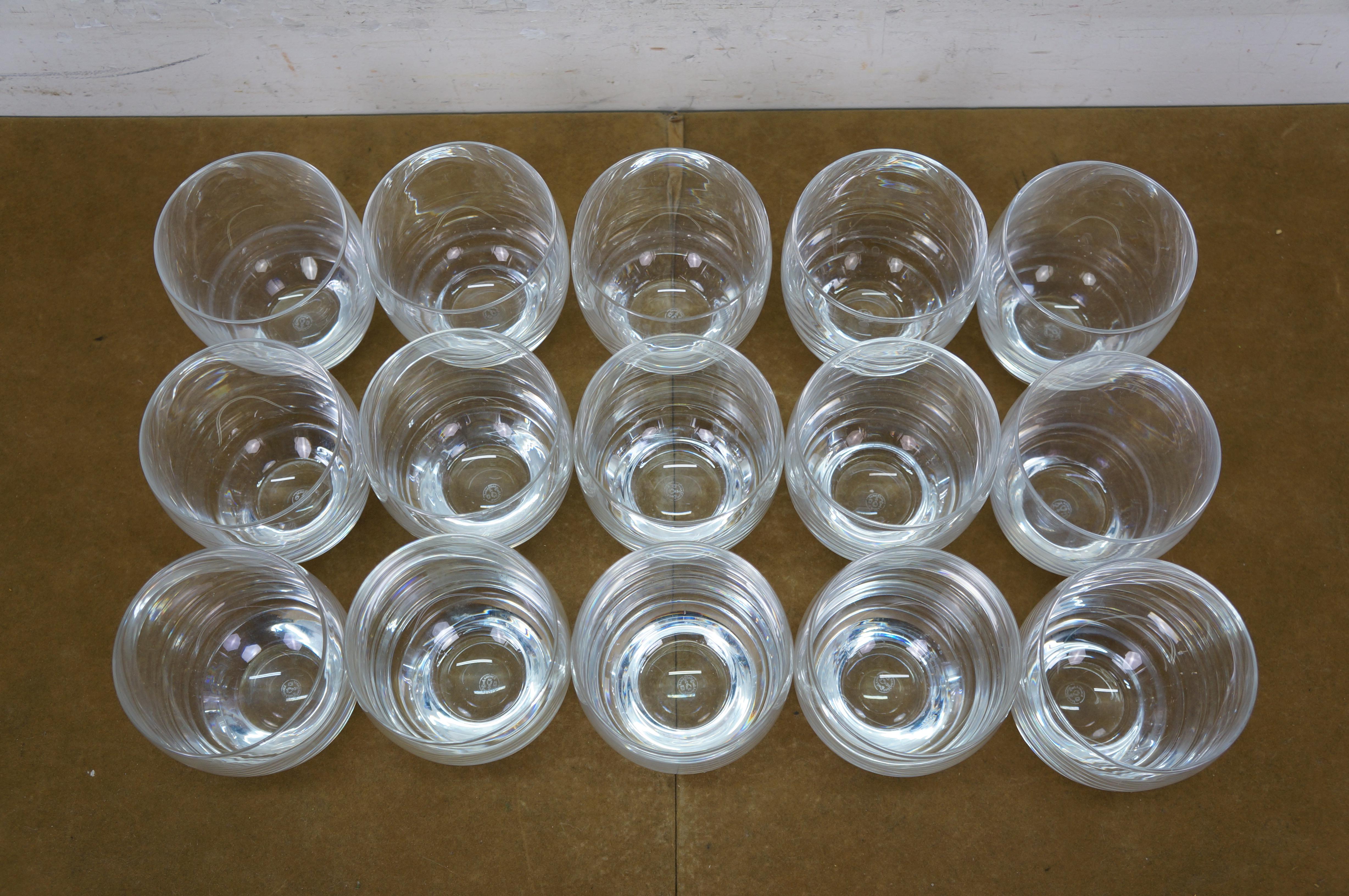15 Baccarat Crystal Perfection Barrel Shape Flat Old Fashioned Tumblers 8oz In Good Condition For Sale In Dayton, OH
