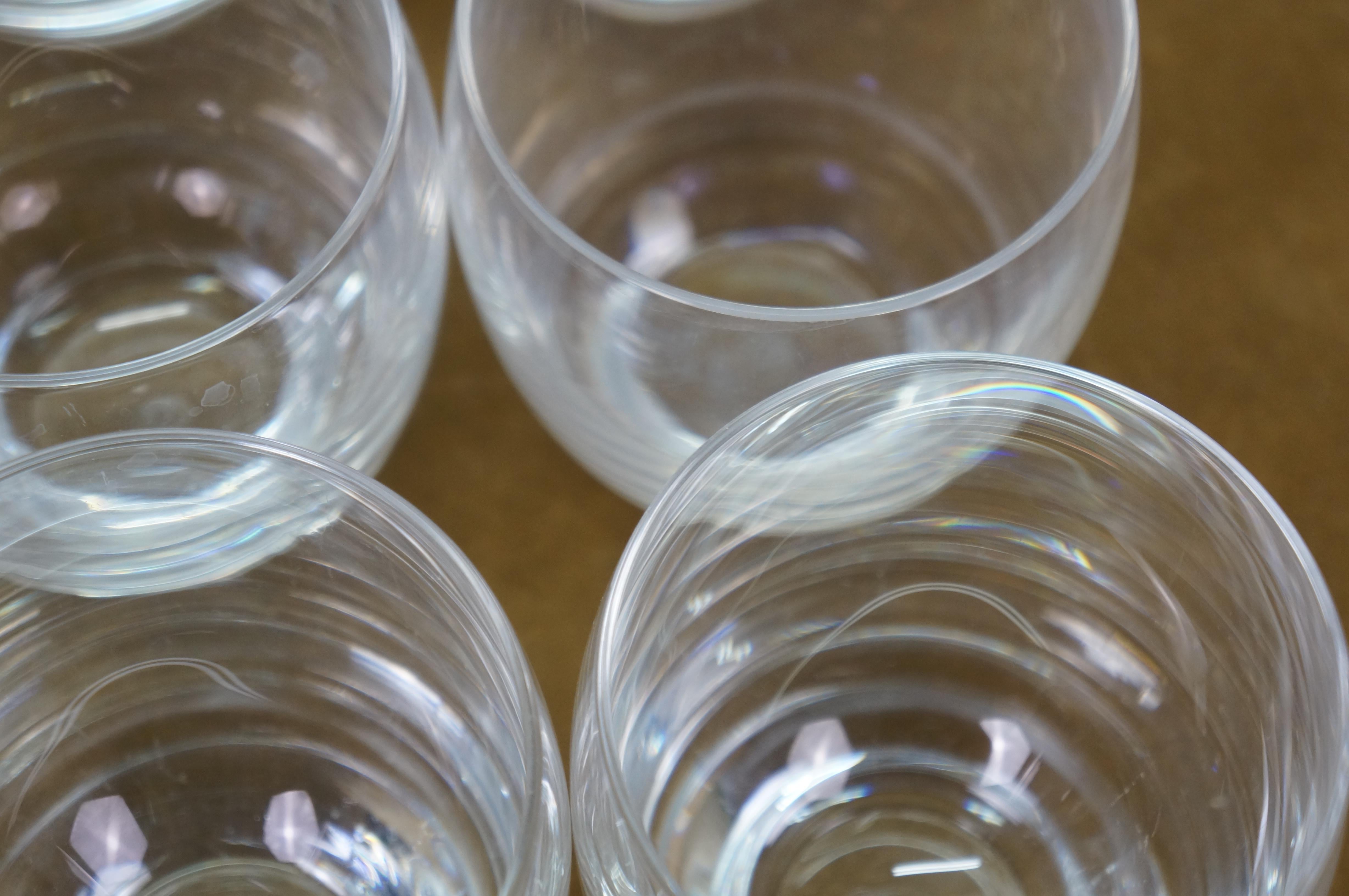 20th Century 15 Baccarat Crystal Perfection Barrel Shape Flat Old Fashioned Tumblers 8oz For Sale
