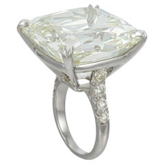 15 Carat Cushion Statement Brilliant White VS 14K White Gold Diamond Ring