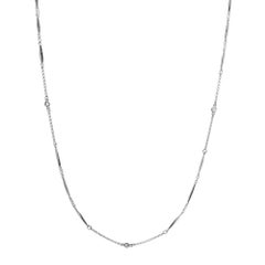 .15 Carat Diamond Bar Link by the Yard Platinum Necklace