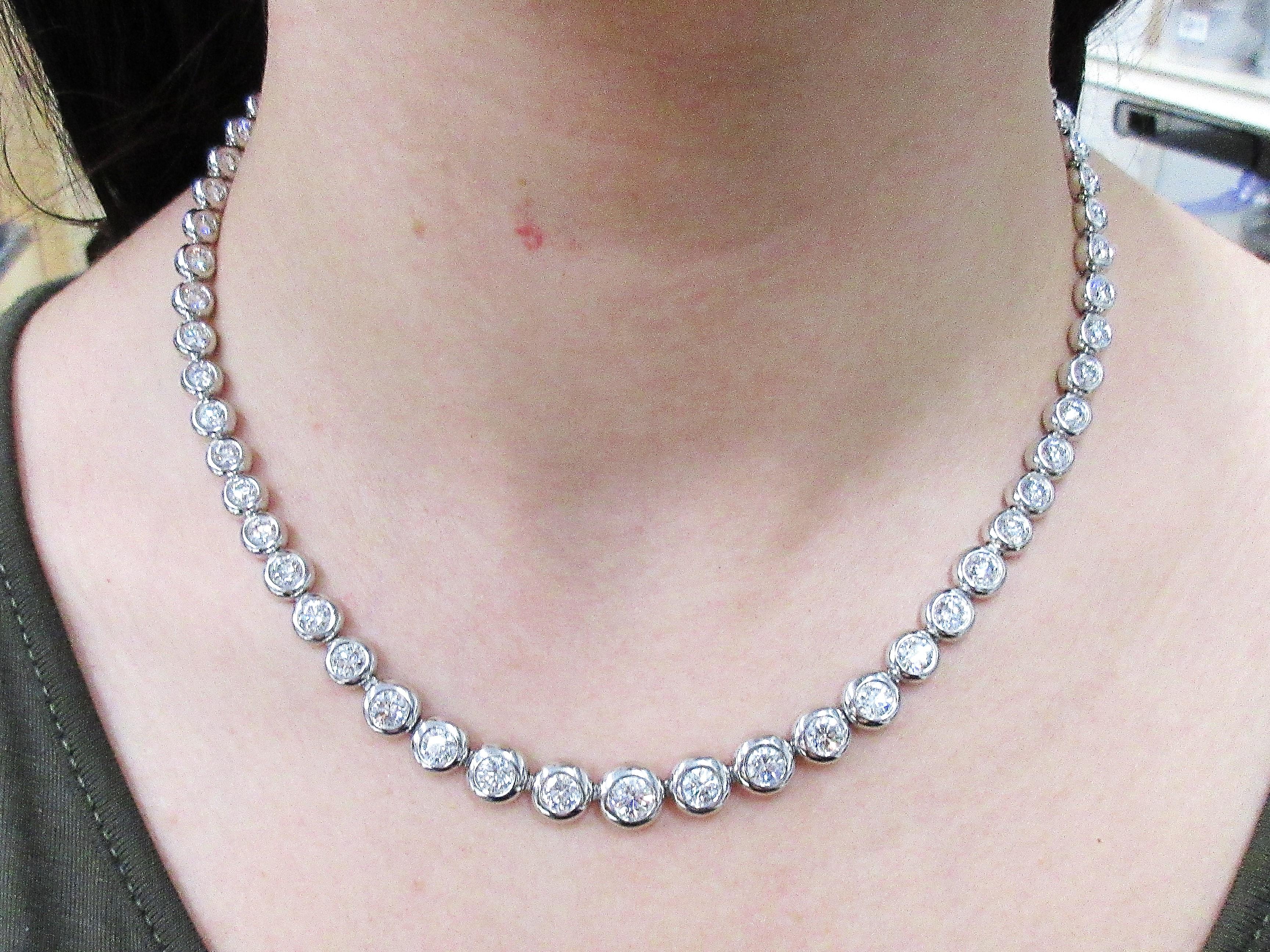 15 Carat Diamond Riviere Necklace 2