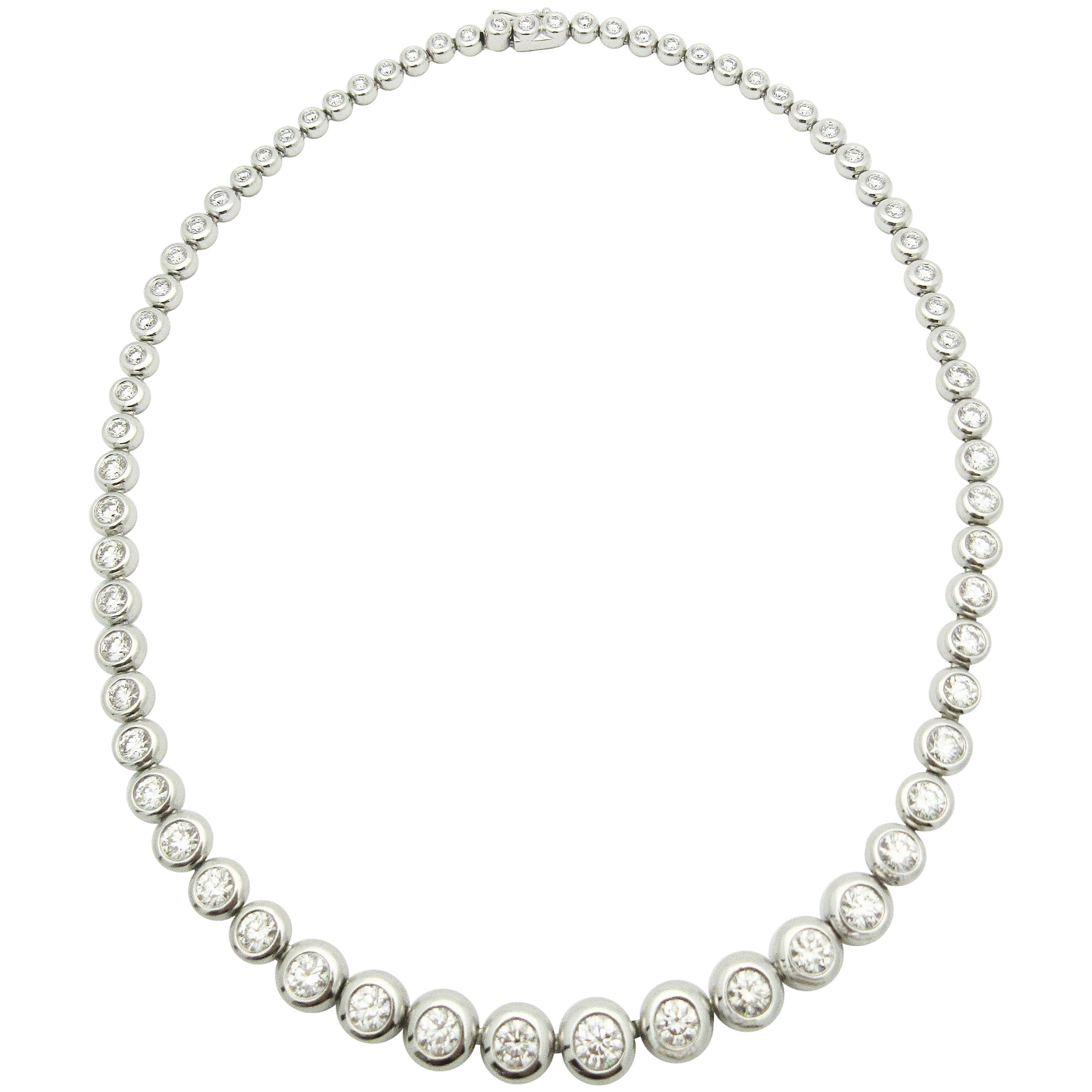 15 Carat Diamond Riviere Necklace