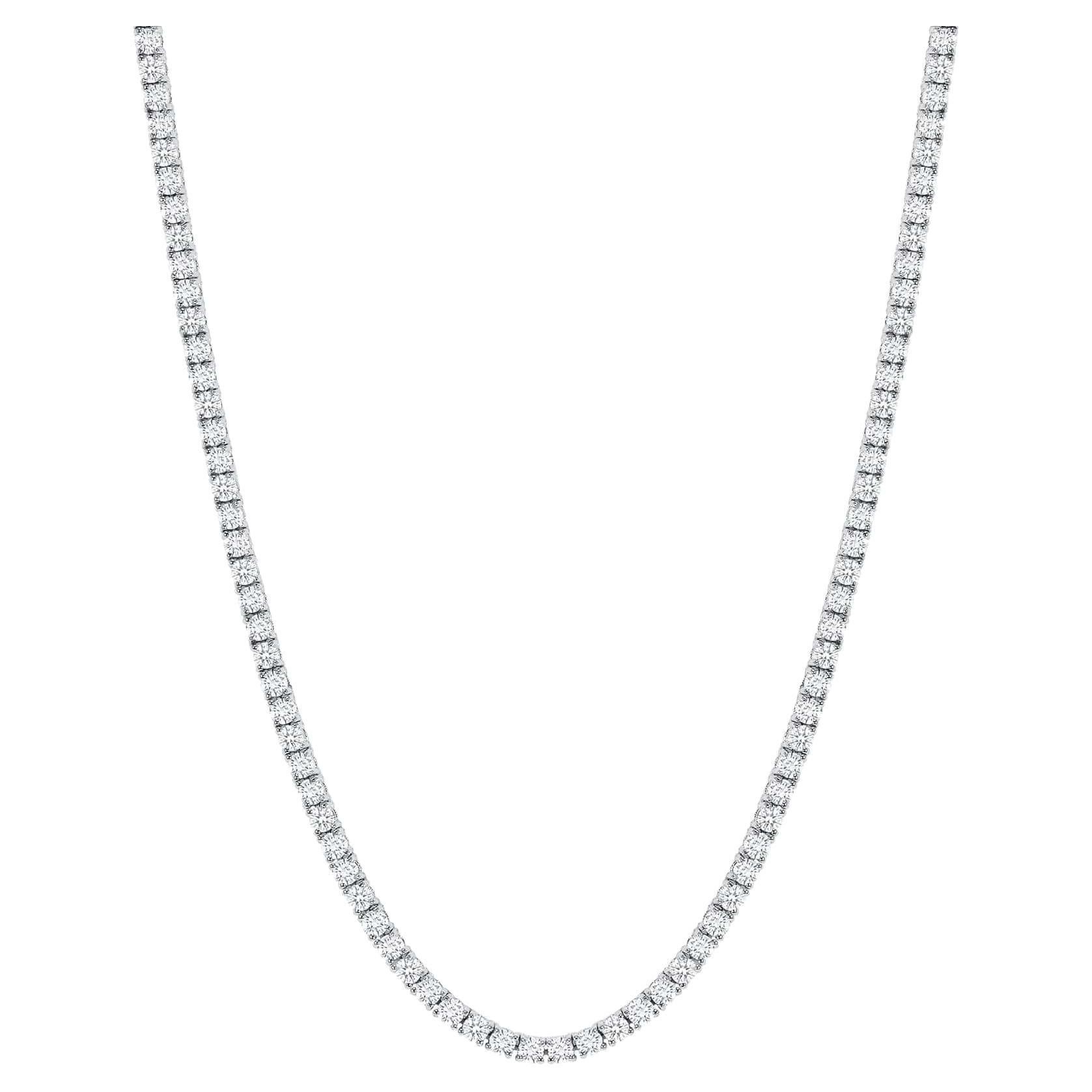 This diamond tennis necklace features beautifully cut round diamonds set gorgeously in 14k gold

Necklace Information
Metal : 14k Gold
Diamond Cut : Round Natural Diamond
Total Diamond Carats : 1 Carat
Diamond Clarity : VS -SI
Diamond Color :