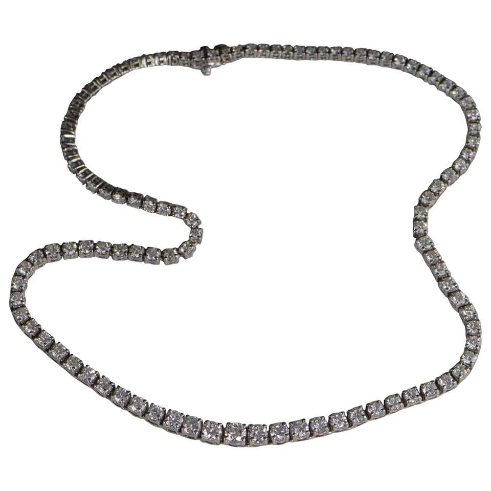 Platinum necklace with diamonds Clearance