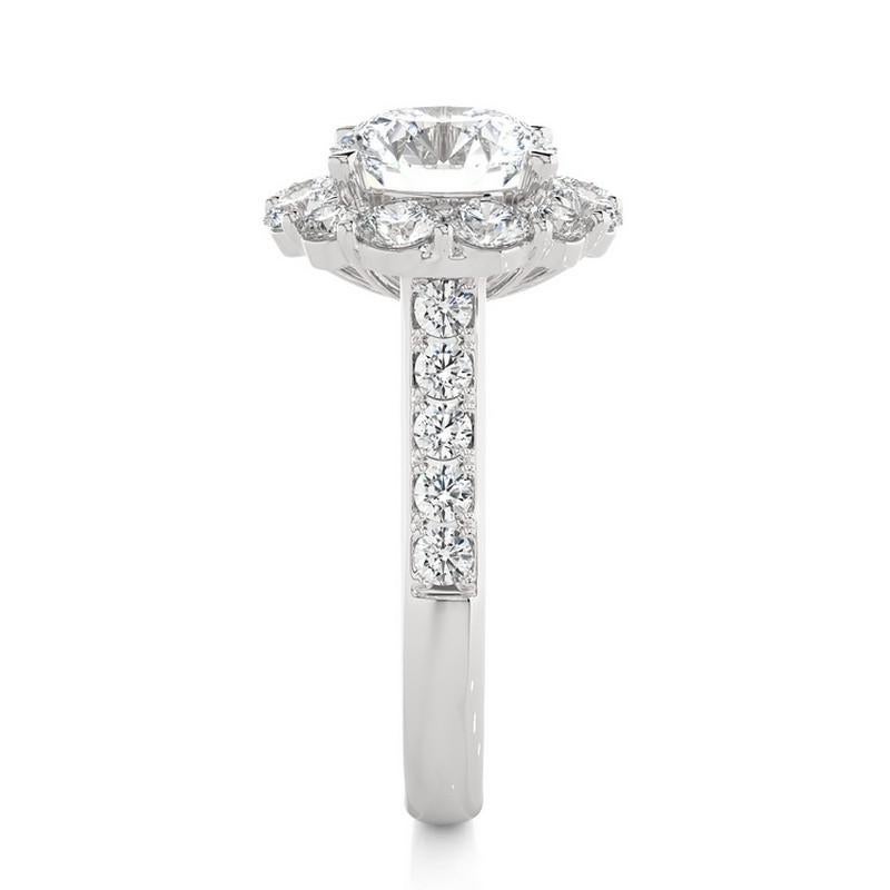 Modern 1.5 Carat Diamonds Vow Collection Ring in 14K White Gold For Sale