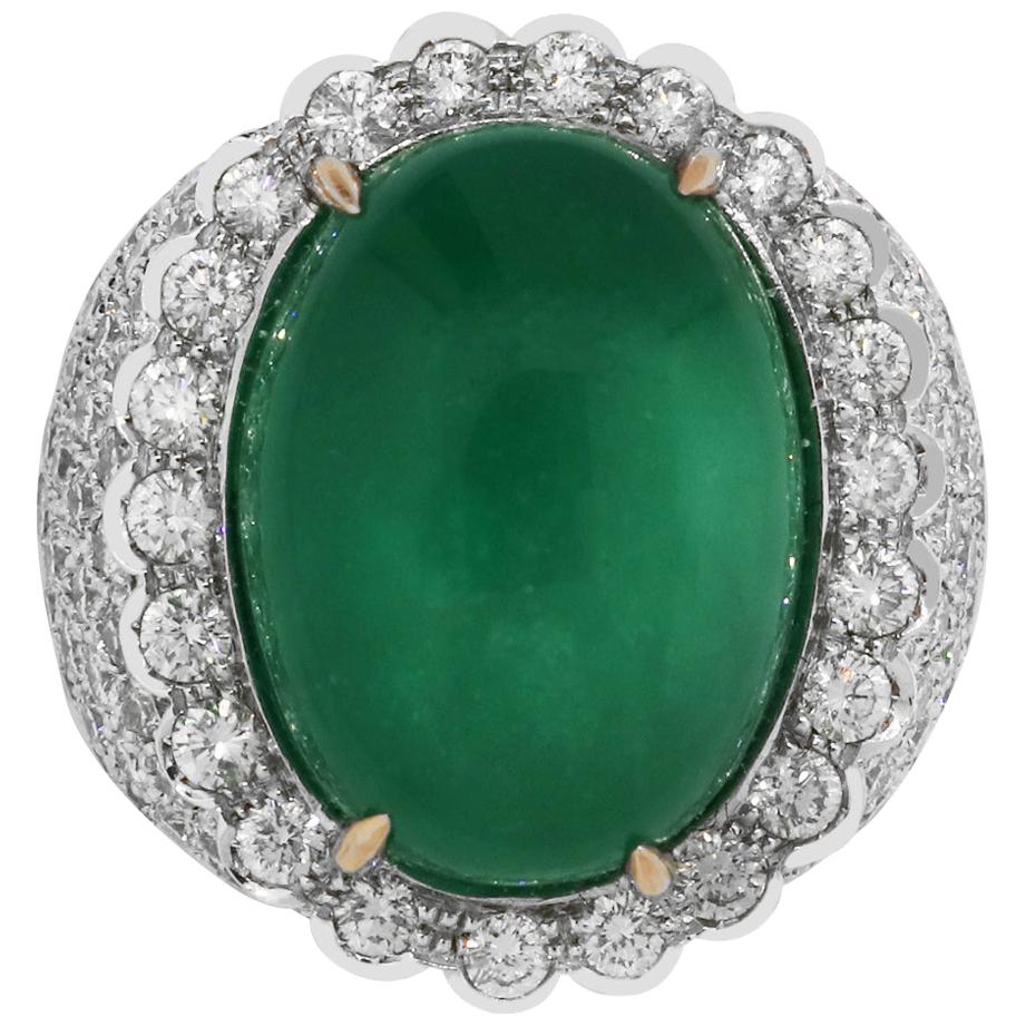 15 Carat Emerald Cocktail Ring
