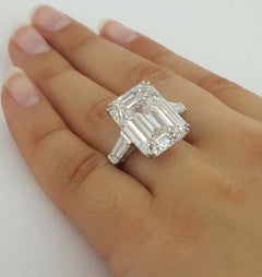 15 Carat Emerald-Cut Diamond Ring, GIA Certified