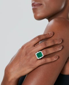 15 Carat Emerald-cut Statement  Collector’s Grade Grandeur Emerald Ring
