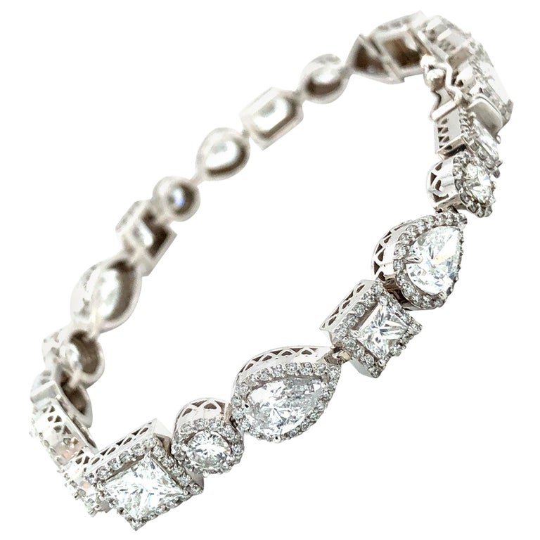 15 Carat Fancy Shape Diamonds Bracelet 18 Karat Gold at 1stDibs fancy