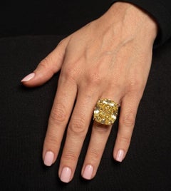 15 Karat Fancy Yellow Diamond Ring  GIA zertifiziert VS1 Natürliche Farbe