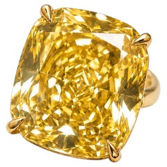 15 Karat Fancy Yellow Diamond Ring  GIA zertifiziert VS1 Natürliche Farbe