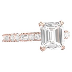 1.5 Carat K-VS1 Rose Gold Diamond Ring