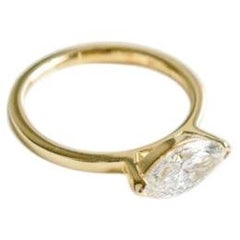 1.5 Carat Marquise Statement Brilliant White 14K White Gold Pure Sophistication
