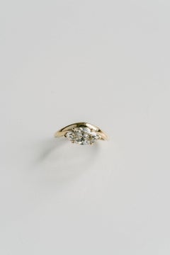 1.5 Carat Marquise Statement Brilliant Gold Refined Light Diamond Ring