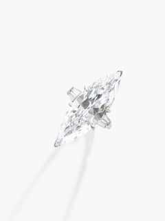 15 Carat Marquise Statement Brilliant White SI 14K White Gold