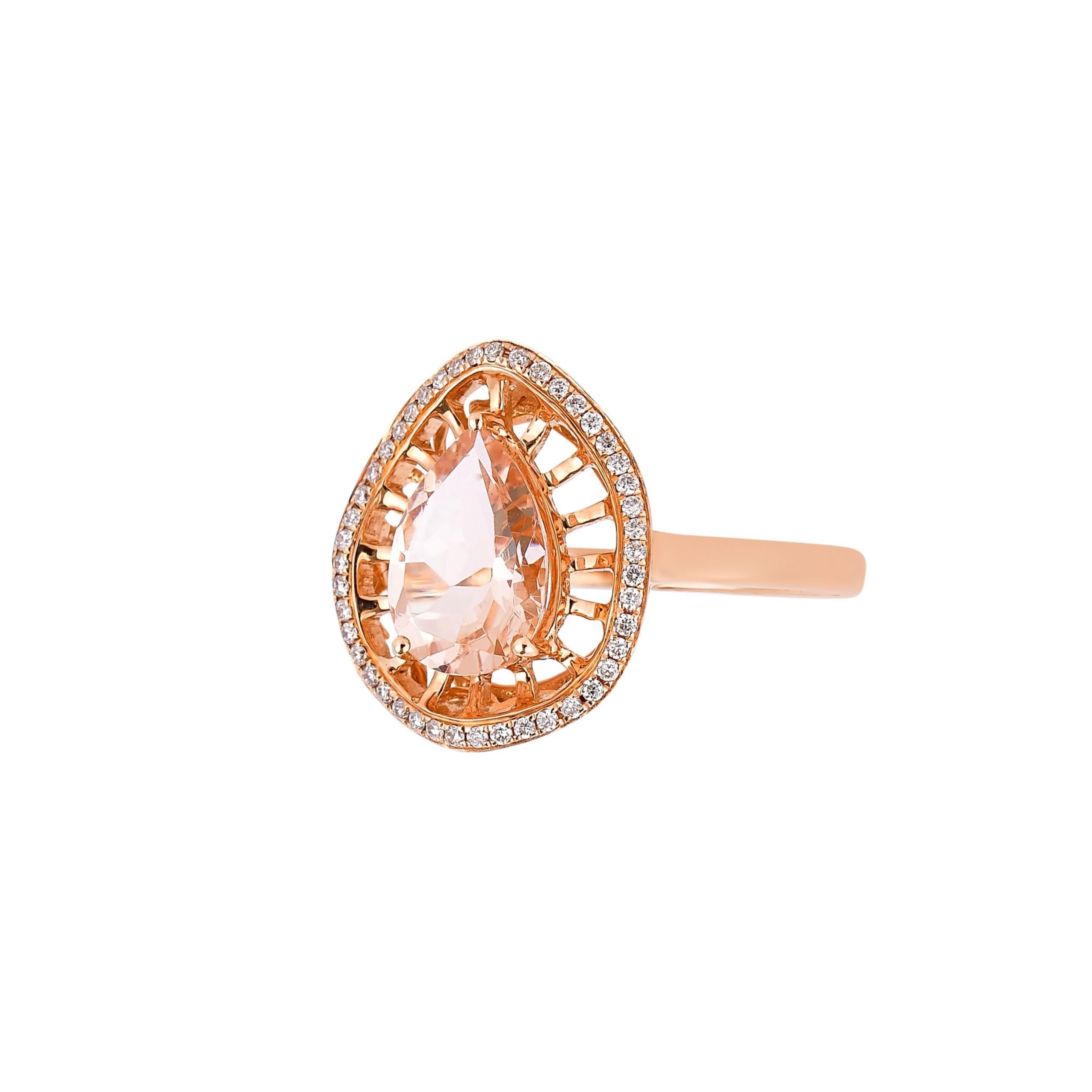 1.5 carat morganite ring