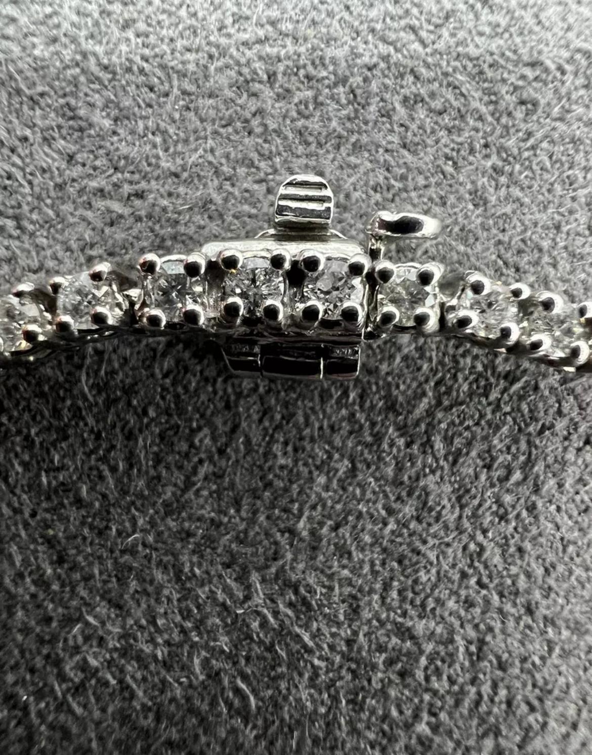 15 Karat natürlicher Diamant Tennis-Choker-Halskette 14k Weißgold im Zustand „Neu“ in Great Neck, NY