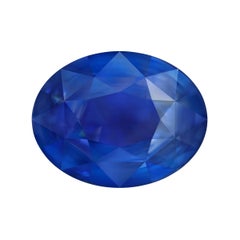 15 Carat Natural Madagaskar Intense Cornflower Blue Sapphire Oval