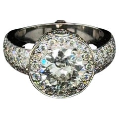 1.5 Carat OEC Diamond Gold Solitaire Vintage Ring Estate Fine Jewelry