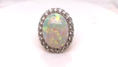 15 Carat Opal and Diamond Ring