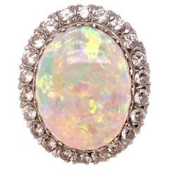 15 Carat Opal and Diamond Ring