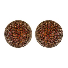 15 Carat Orange Sapphire Earrings.