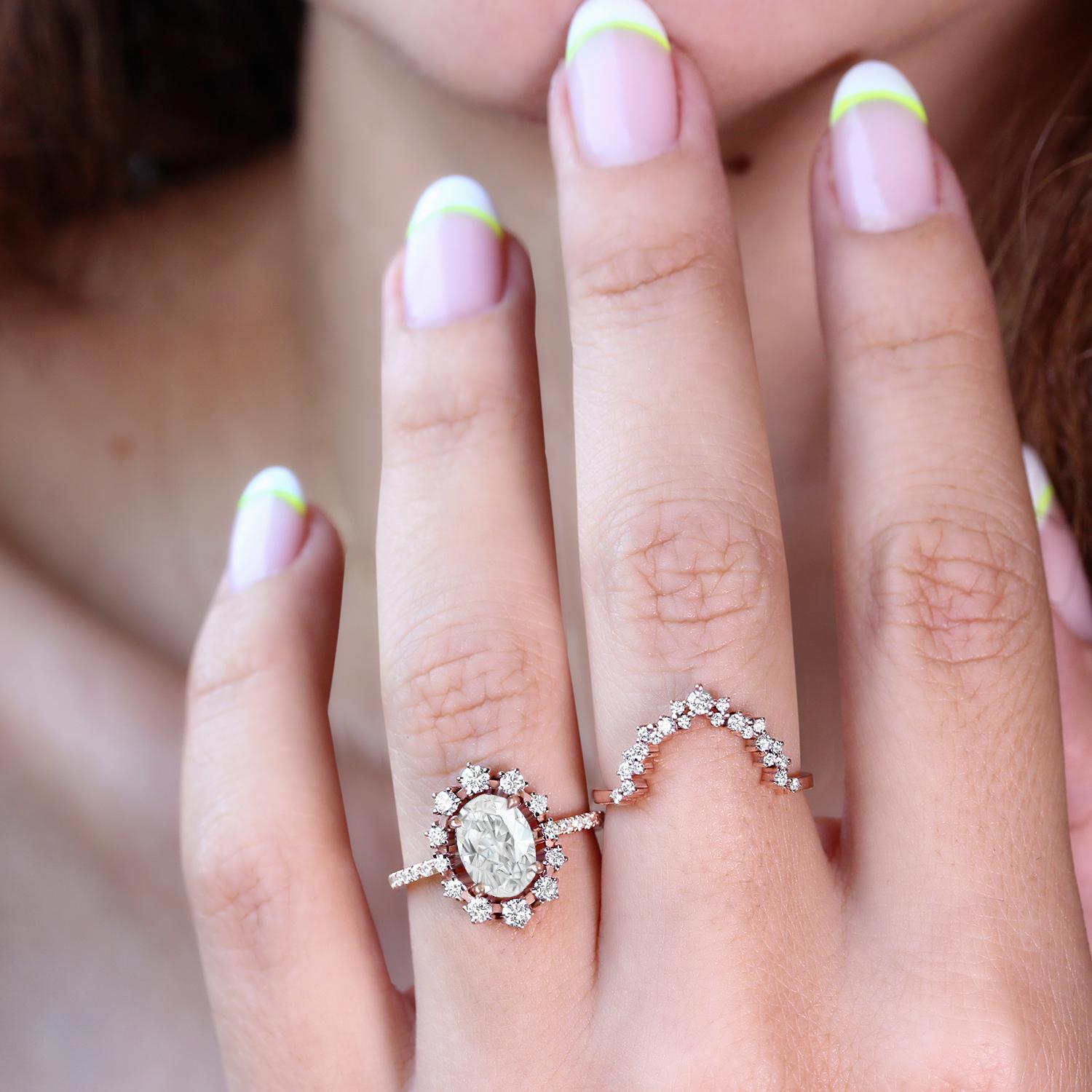 1.5 carat moissanite engagement ring