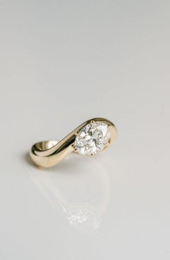 1.5 Carat Oval Statement Brilliant White   Sophistication Heirloom Diamond Ring