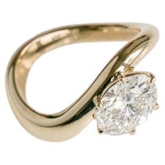 1.5 Carat Oval Statement Brilliant White   Sophistication Heirloom Diamond Ring