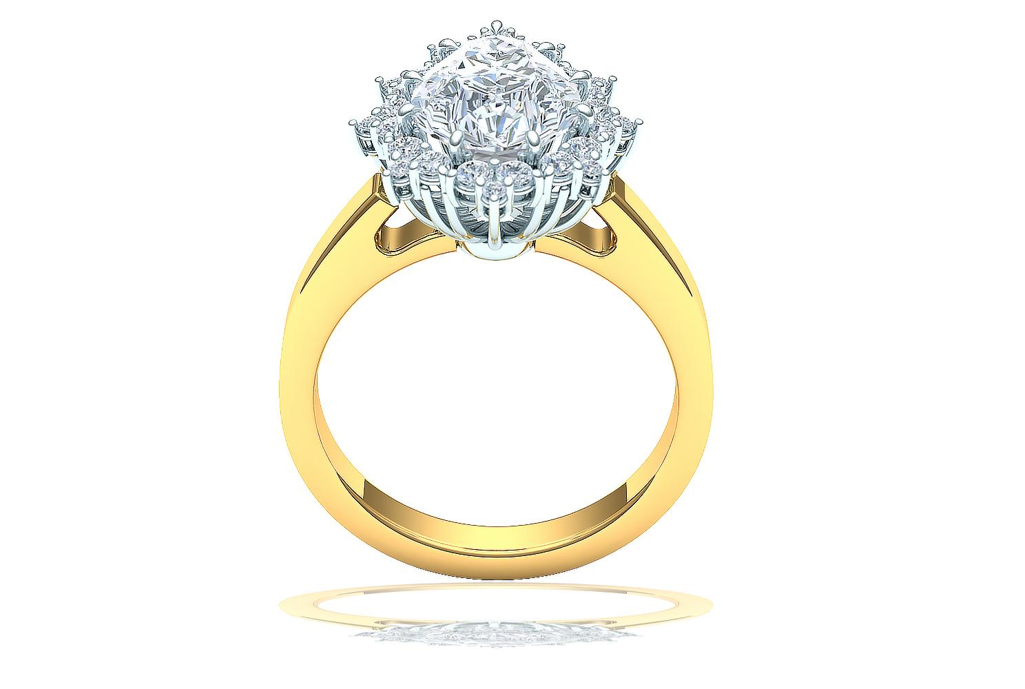 1.5 carat round diamond ring with halo