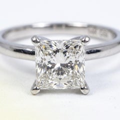 1.5 Carat Princess Cut Diamond Solitaire Engagement Ring